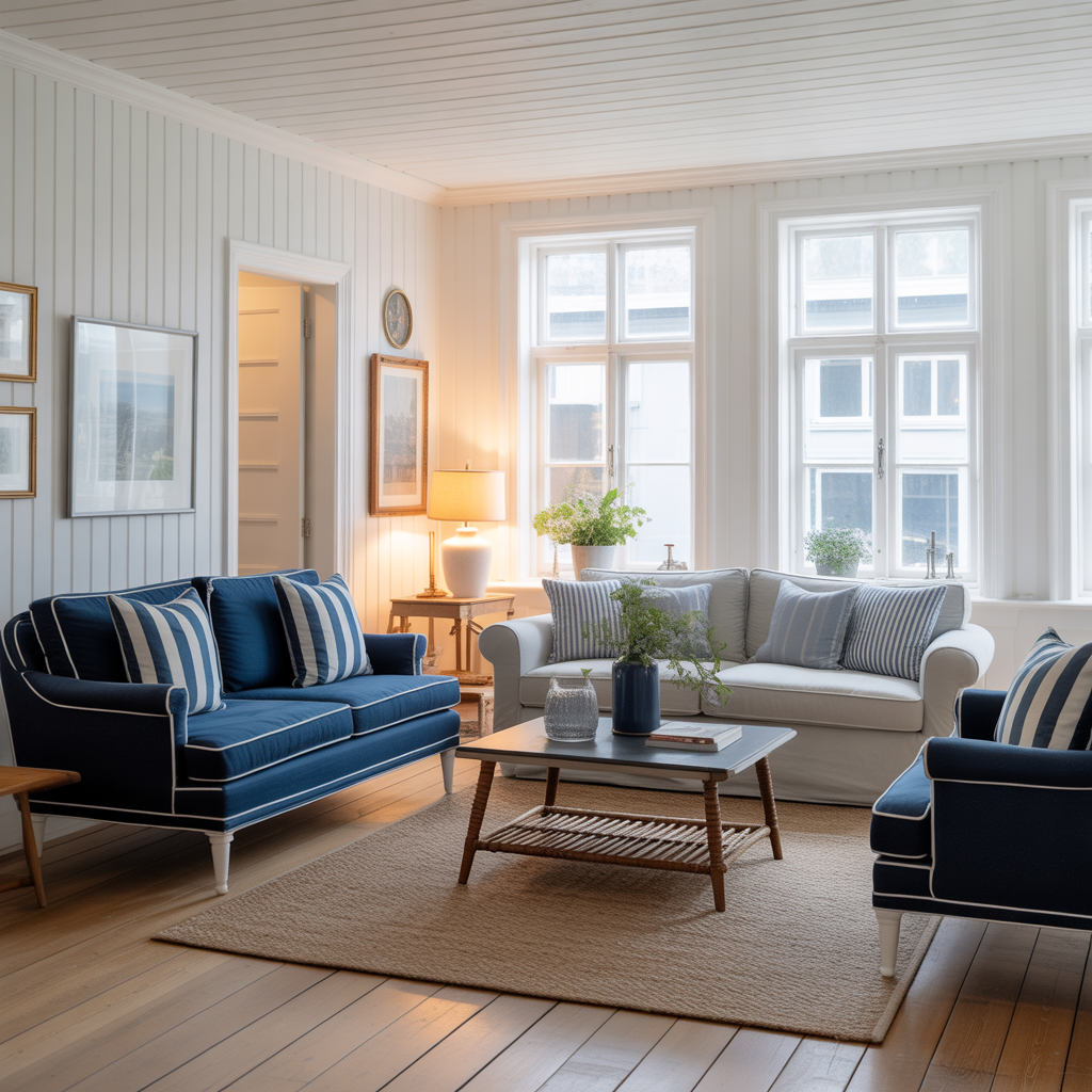 1.Hur skapar du en klassisk New Englandstil genom fargsattning