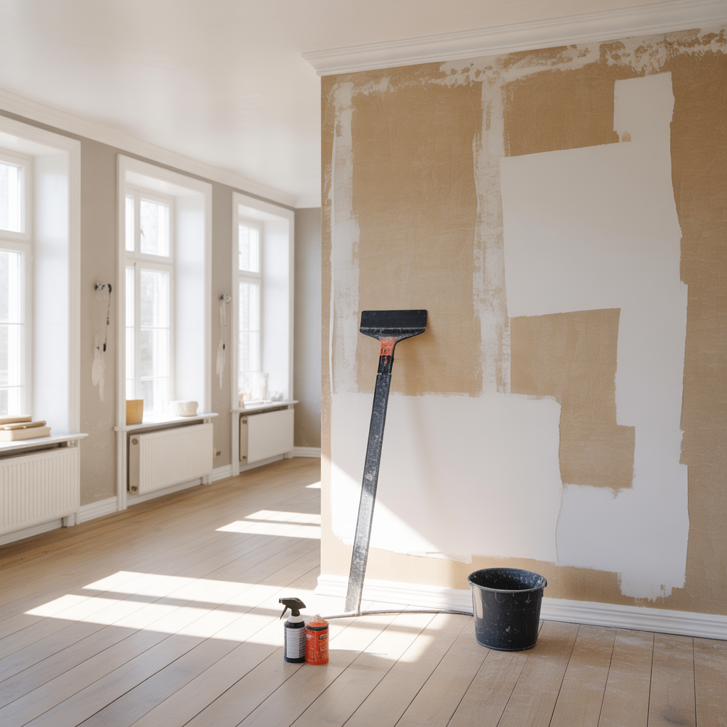 2.Sa far du bort gammal tapet pa vaggarna utan att skada ytan