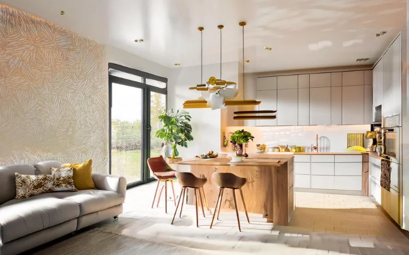 24. Tapetserat malat i oppen planlosning